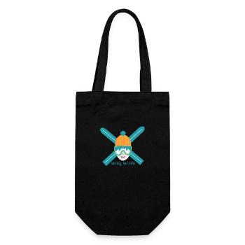 Skiing 4 Life - Gift Bag for Bottles - black - Front