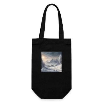Paysage hivernal avec beaucoup de neige - Sac à bouteille - noir - Devant