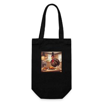 Turkey in Kitchen - Gift Bag for Bottles - black - Front