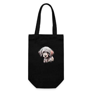Caniche Chien Propriétaire Caniche Chiot Chien Chiot Chien Amour - Sac à bouteille - noir - Devant