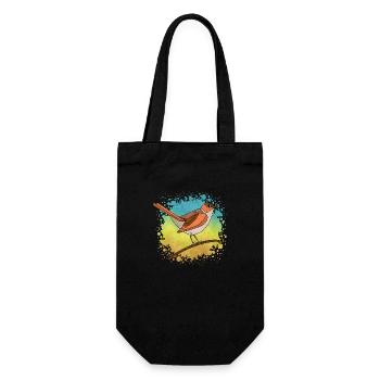 Colorful bird - Gift Bag for Bottles - black - Front