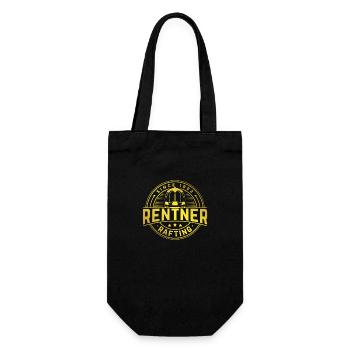 Rentner Rafting | Rundboote | Themenfahrt - Geschenkbeutel für Flaschen - Schwarz - Vorne