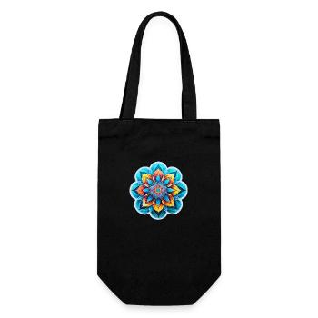 Mandala Blossom - Gift Bag for Bottles - black - Front