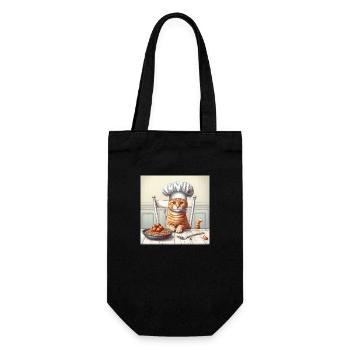 Cat Cook - Gift Bag for Bottles - black - Front