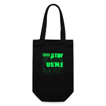 Stay Positive Street Art Urban Spray Vintage Retro - Gift Bag for Bottles - black - Front