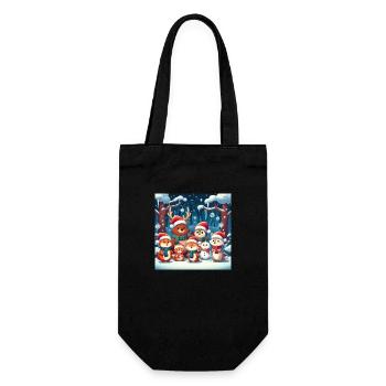 Animaux de noël - Sac à bouteille - noir - Devant