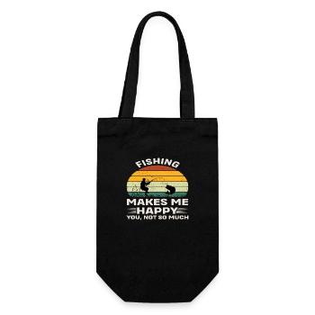 La pêche me rend heureux - Sac à bouteille - noir - Devant