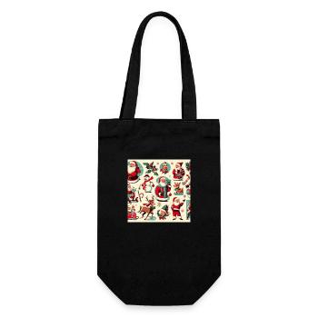Christmas Frame - Gift Bag for Bottles - black - Front