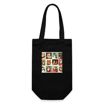 Christmas Frame - Gift Bag for Bottles - black - Front