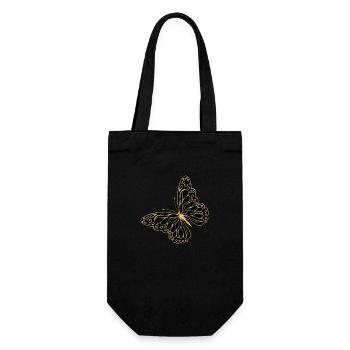 Schmetterling - Geschenkbeutel für Flaschen - Schwarz - Vorne