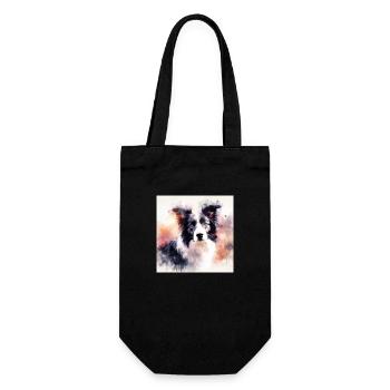 Border Collie Love - Gift Bag for Bottles - black - Front