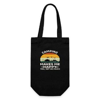Le camping me rend heureux - Sac à bouteille - noir - Devant