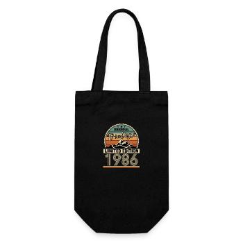 1986 - Geschenkbeutel für Flaschen - Schwarz - Vorne