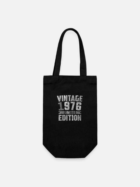 Jahrgang 1976 Limitierte Auflage - Geschenkbeutel für Flaschen - Schwarz