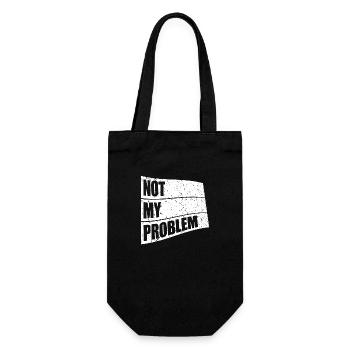 Pas mon problème drôle sarcasme humour blague citation - Sac à bouteille - noir - Devant