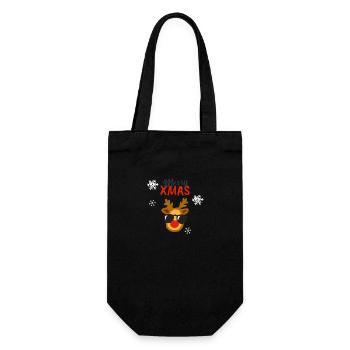 Merry Xmas - Gift Bag for Bottles - black - Front