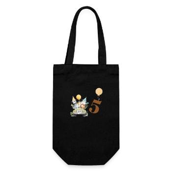 5th Anniversary Safari - Gift Bag for Bottles - black - Front