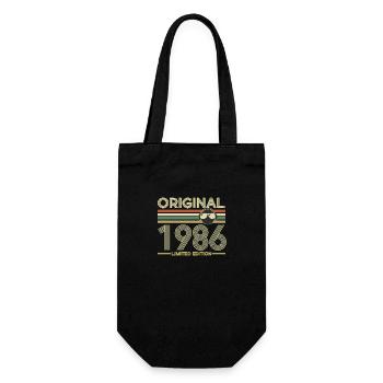 1986 - Geschenkbeutel für Flaschen - Schwarz - Vorne