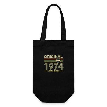 1974 - Geschenkbeutel für Flaschen - Schwarz - Vorne