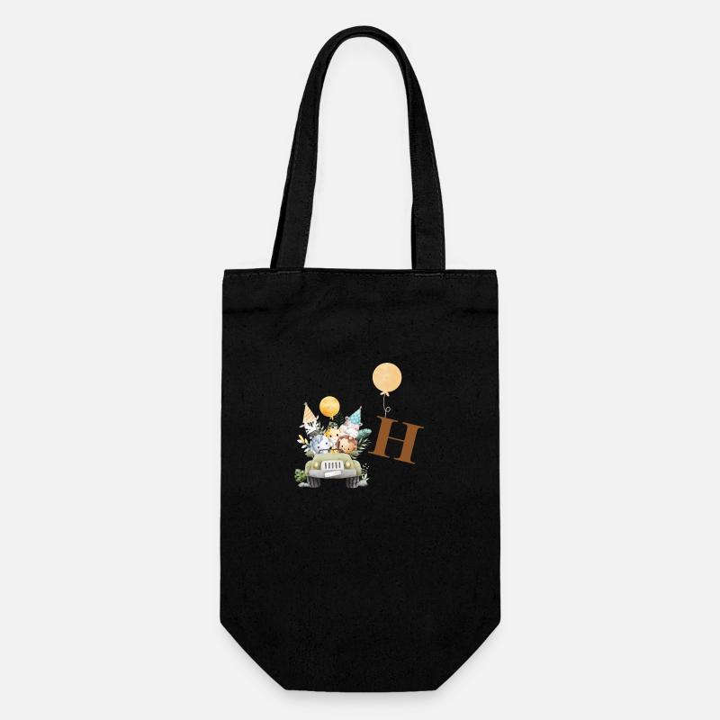 lettre h safari - Sac à bouteille - noir