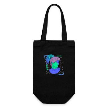 Cyborg Streetwear Synthwave Scifi - Geschenkbeutel für Flaschen - Schwarz - Vorne