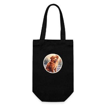 Chien dans la neige - Sac à bouteille - noir - Devant
