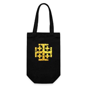 Cross - Gift Bag for Bottles - black - Front