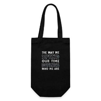 Hourglass Lifetime Art Countdown - Gift Bag for Bottles - black - Front