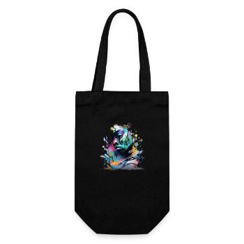 Graffiti Street Art Spray Vintage Schablone Retro - Geschenkbeutel für Flaschen - Schwarz - Vorne