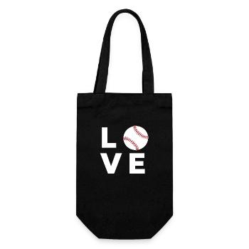 Baseball-Liebe - Geschenkbeutel für Flaschen - Schwarz - Vorne