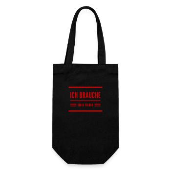 ich brauche einen Freund - Geschenkbeutel für Flaschen - Schwarz - Vorne