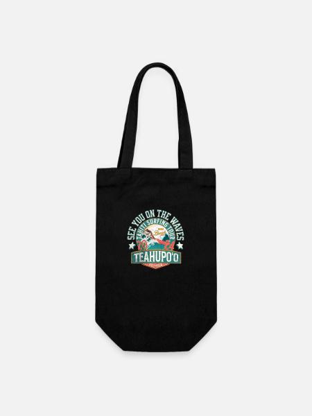 See you on the waves of Teahupoo - Sac à bouteille - noir