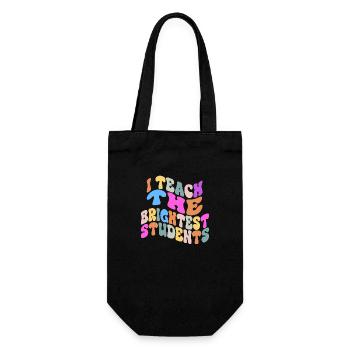 I Teach The Brightest Students Vintage Funny Teach - Gift Bag for Bottles - black - Front
