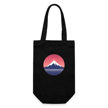 Minimalist Mt. Fuji - Gift Bag for Bottles - black - Front
