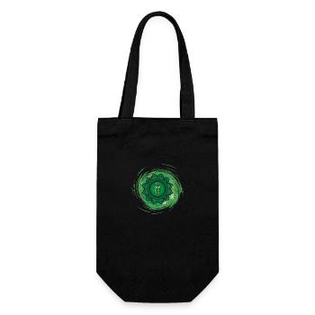 Anahata Viertes Chakra - Geschenkbeutel für Flaschen - Schwarz - Vorne