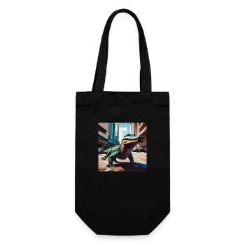 Crocodile on the streets of Miami Part. 2 - Gift Bag for Bottles - black - Front
