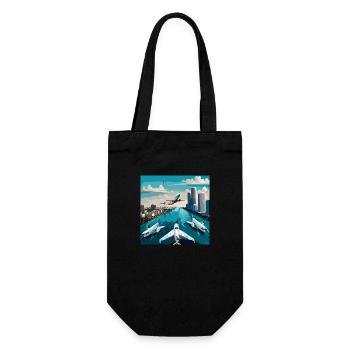 Airplane Encounter in Miami (Miami Collection) - Gift Bag for Bottles - black - Front