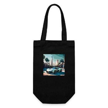 Race car in Miami (Miami Collection) - Gift Bag for Bottles - black - Front
