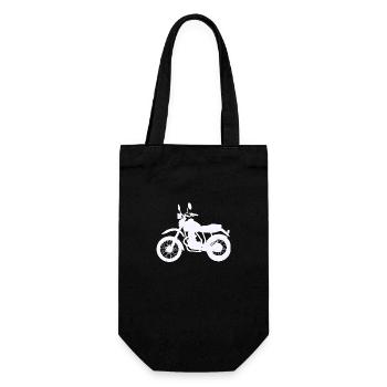 Motorcross Motorradfan Motorrad Motorradfahrer - Geschenkbeutel für Flaschen - Schwarz - Vorne