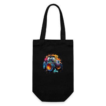 Tracteur Farmer & Farmer Design. Cadeau - Sac à bouteille - noir - Devant