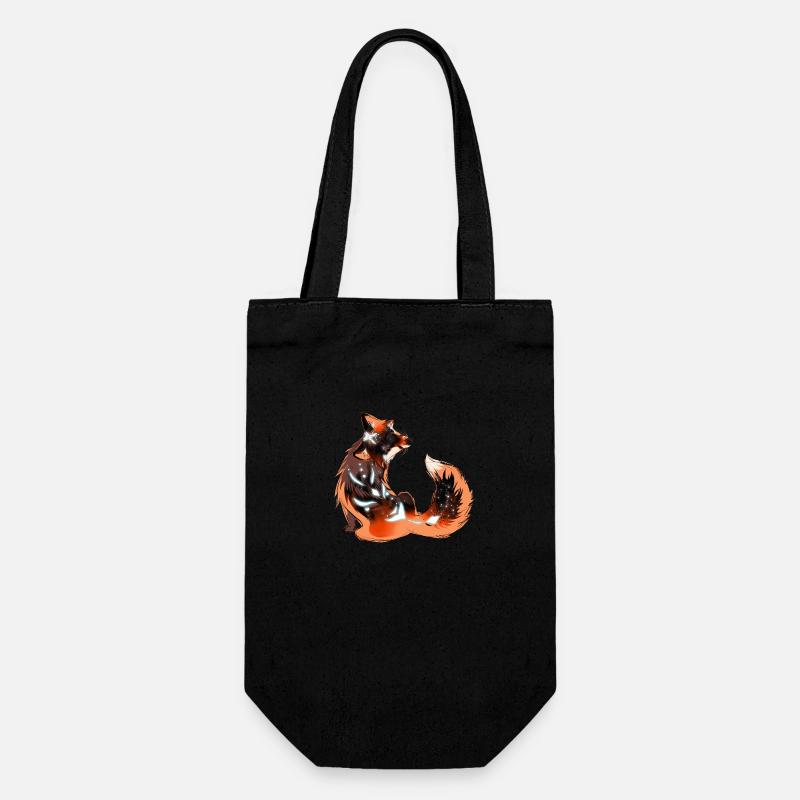 mystical fox - Gift Bag for Bottles - black