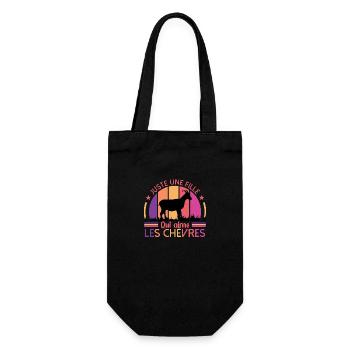 Juste Une Fille Qui Aime Les Chèvres - Sac à bouteille - noir - Devant
