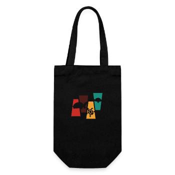 Tortue rétro vintage-idée cadeau tortue - Sac à bouteille - noir - Devant