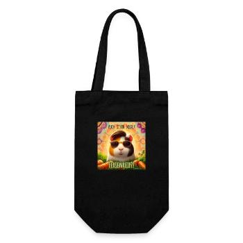 Meerschwein-Magic - Geschenkbeutel für Flaschen - Schwarz - Vorne