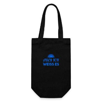 ich weiß es besser - Geschenkbeutel für Flaschen - Schwarz - Vorne