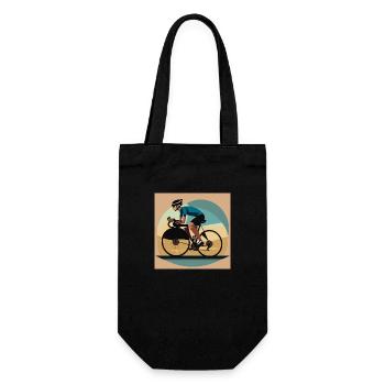 Fahrrad / Rennrad - Geschenkbeutel für Flaschen - Schwarz - Vorne