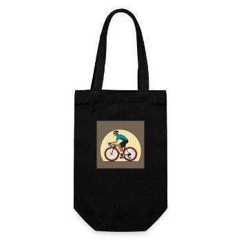 Fahrrad / Rennrad - Geschenkbeutel für Flaschen - Schwarz - Vorne