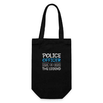 Policewoman Right Sheriff Handcuffs - Gift Bag for Bottles - black - Front
