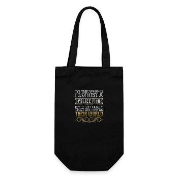 Policewoman Stop Sheriff Chase - Gift Bag for Bottles - black - Front