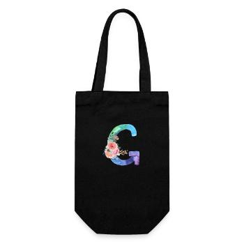 Lettre g watercolor - Sac à bouteille - noir - Devant